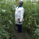 Geoffrey Rono in his greenhouse farm near Mara River Narok
