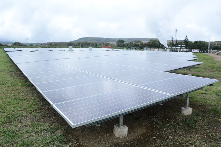 Oserian flower farm solar panels