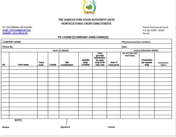PS 1 FORM