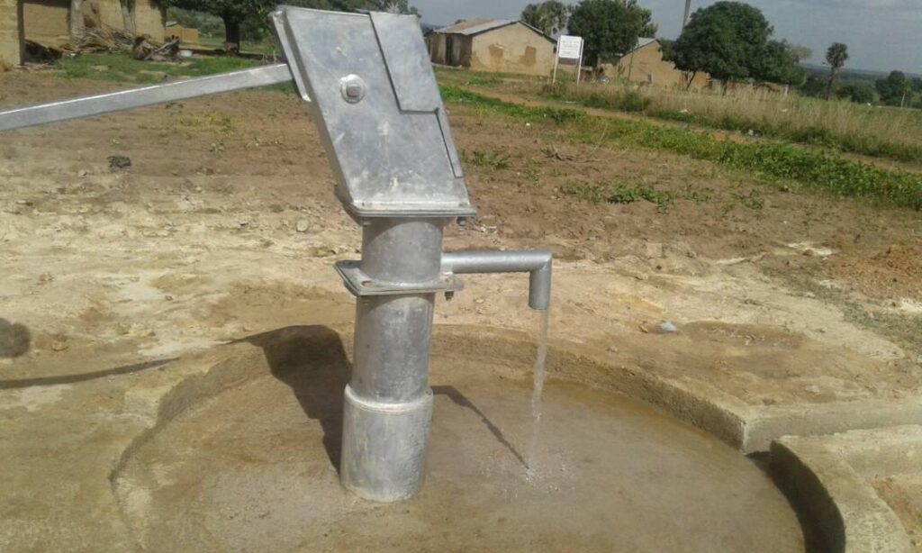 Borehole with water