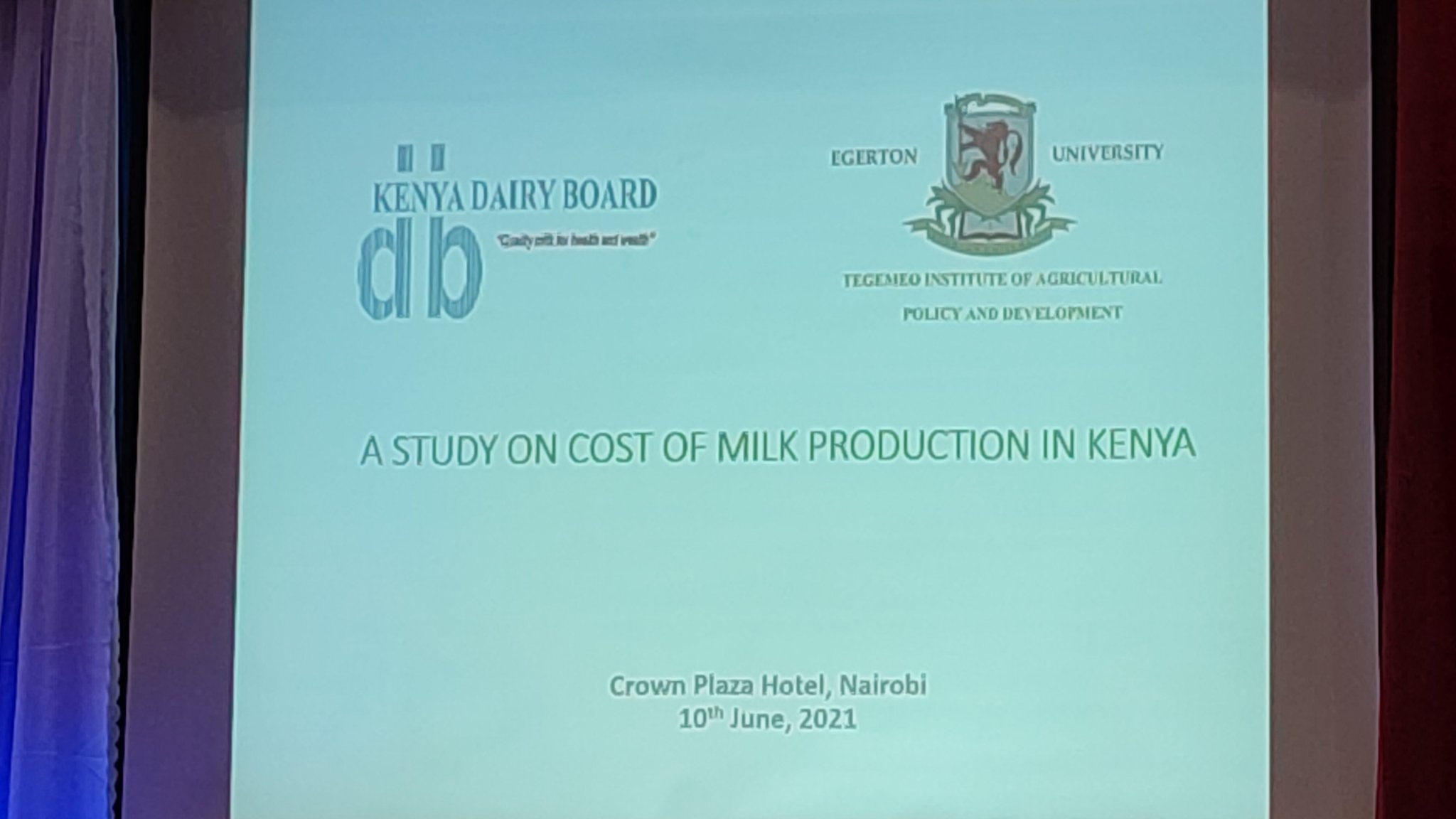 cost of milk production in Kenya