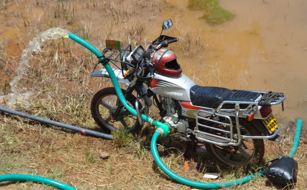 motorbike to irrigate farms